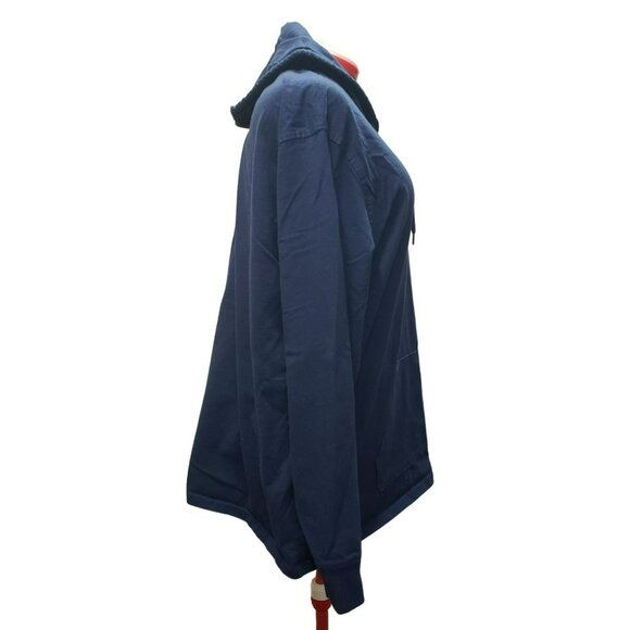 Champion Navy Blue Hoodie T-Shirt, Long Sleeve, Men's XXL, Drawstring, Pocket - Picture 5 of 13